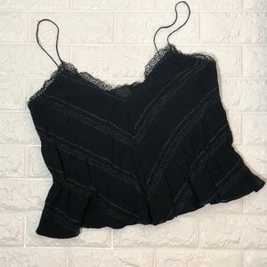 RONIT ZILKHA Silk Blend Peplum Camisole